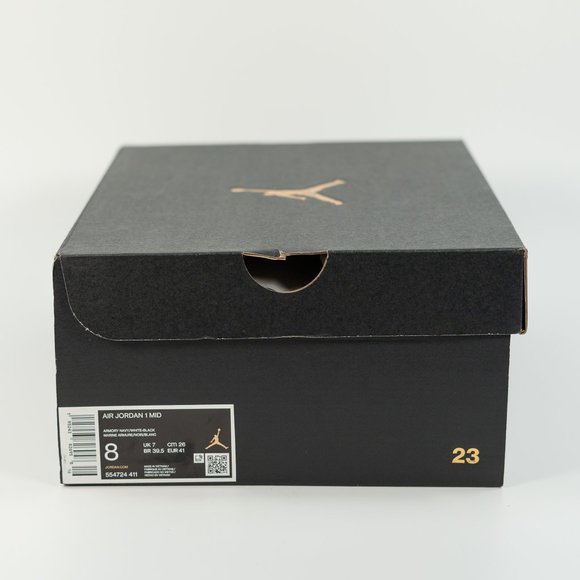 Nike Air Jordan 1 Mid 'Armory Navy' 554724-411 Navy Blue size 8 - Picture 10 of 10